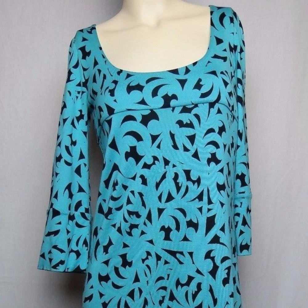DIANE VON FURSTENBERG Laetitia Dress Turquoise 0